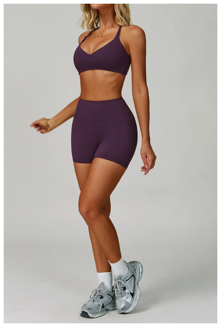 Seamless Contour 2 Piece Breathable Active Wear Set Nylon