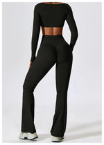 Load image into Gallery viewer, Contour Seamless Crop Yoga Performance Wear Long Sleeve
