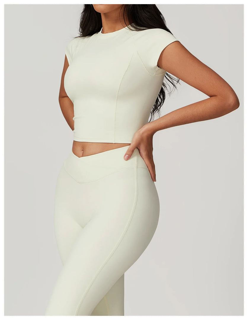 Breathable Seamless Studio Tee Nylon Knit For Running