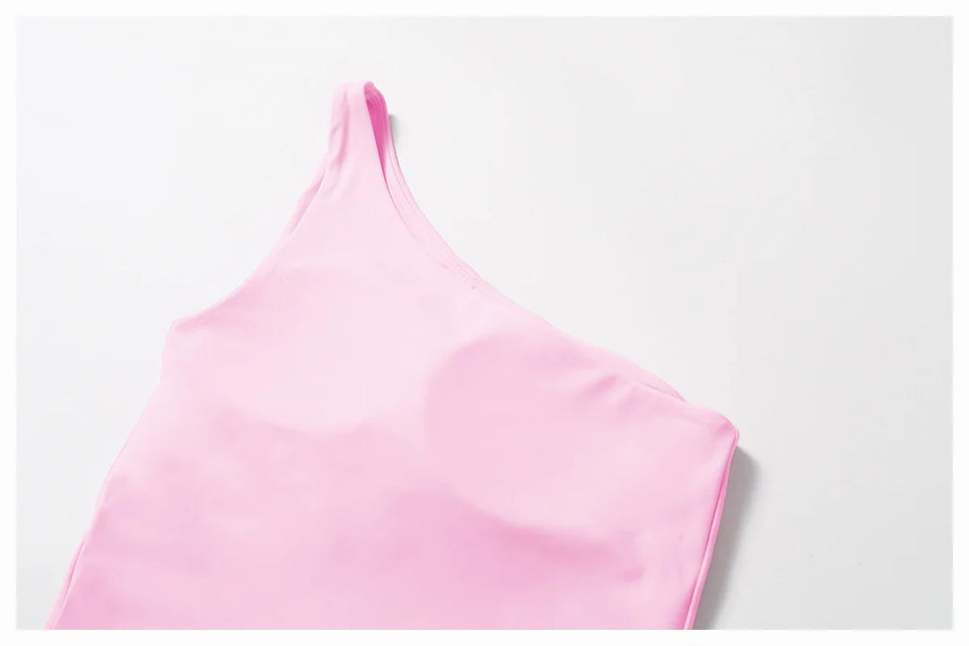 Single Shoulder Sport Bra Sculpt Contour Breathable