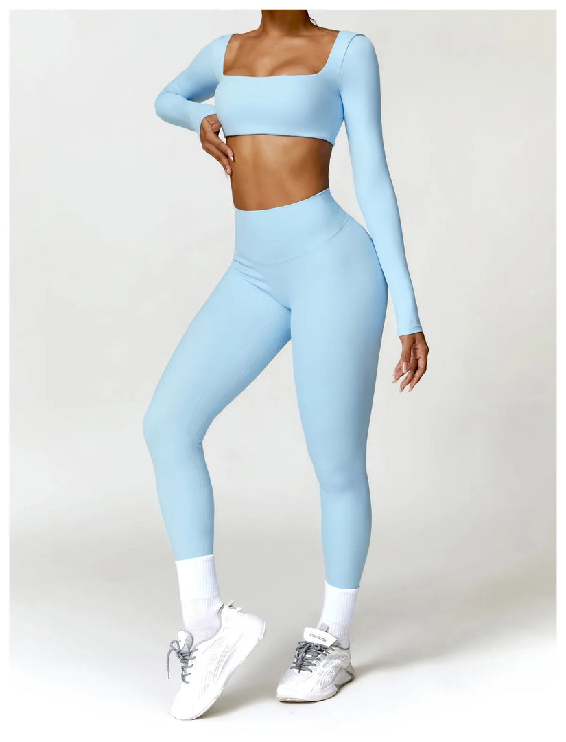 Luxurious High-Waist Contour Seamless Leggings Scrunch