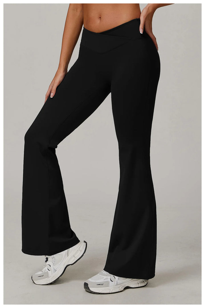 Contoured High Waist Seamless Bell Bottom Leggings