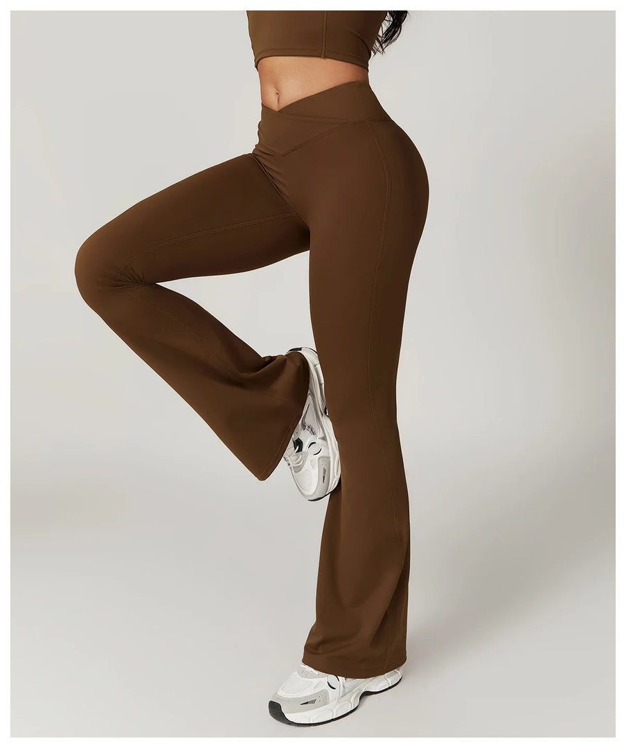 Seamless Flared Bell Bottoms Yoga Leggings High Waist