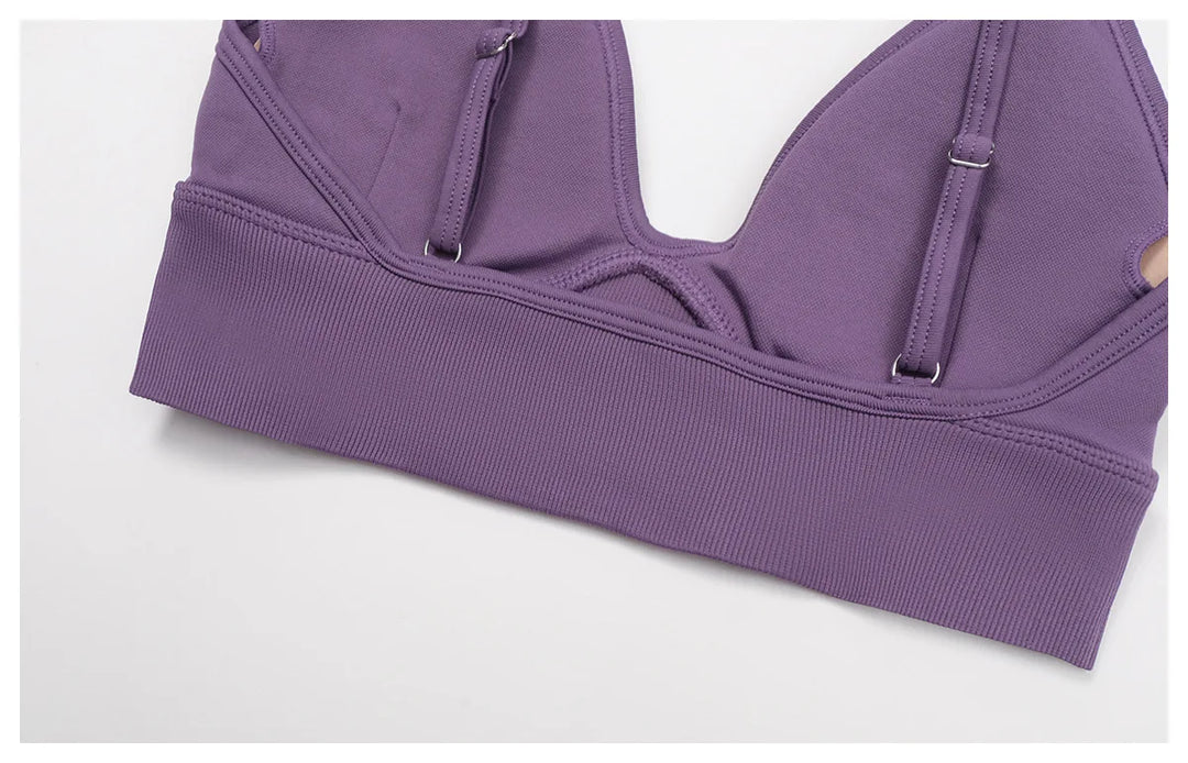 Breathable Shockproof Sports Bra With Adjustable Straps