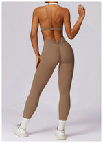 Load image into Gallery viewer, V Back Swept High Waist Contoured Leggings With Performance
