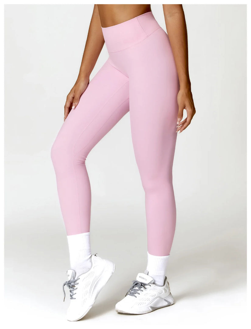 Luxurious High-Waist Contour Seamless Leggings Scrunch