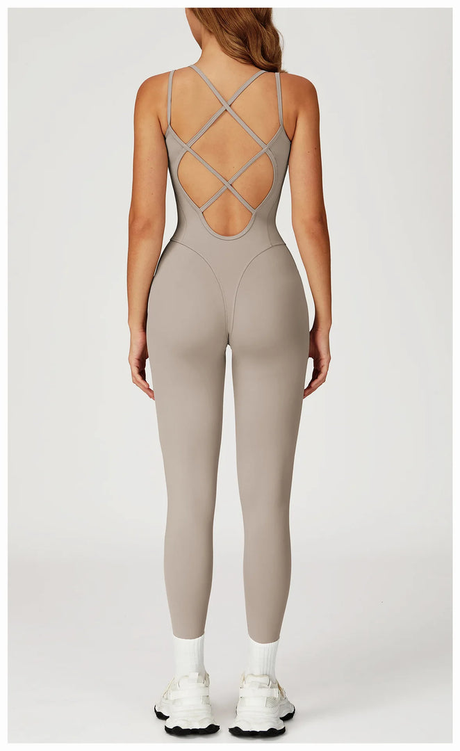 Elevated Contour Performance Breathable Jumpsuit Nylon Knit