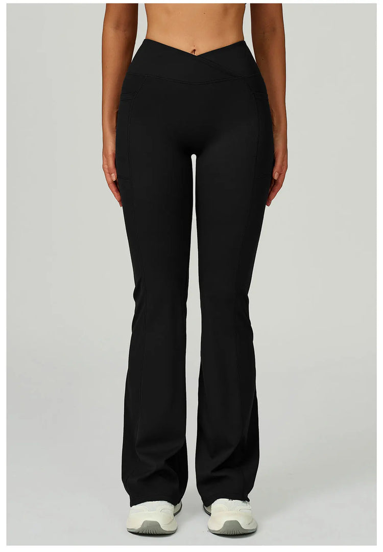 Luxuriously High Waist Bell Bottom Contour Leggings