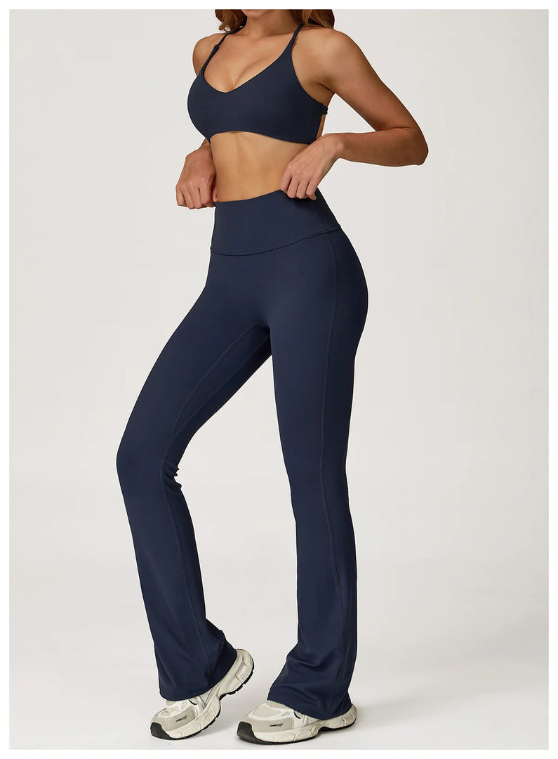 Soft Stretch Contour Two Piece Yoga Silhouette Leggings