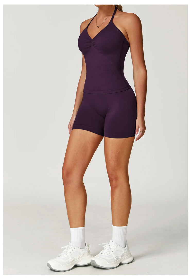 Two Piece Yoga Set Seamless Contour Performance Wear