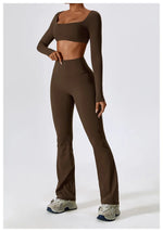 Load image into Gallery viewer, Contour Seamless Crop Yoga Performance Wear Long Sleeve
