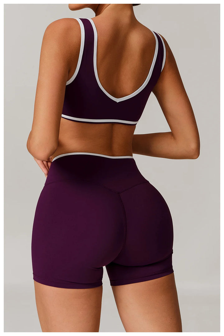 Breathable Two Piece Performance Yoga Set Contour Leggings