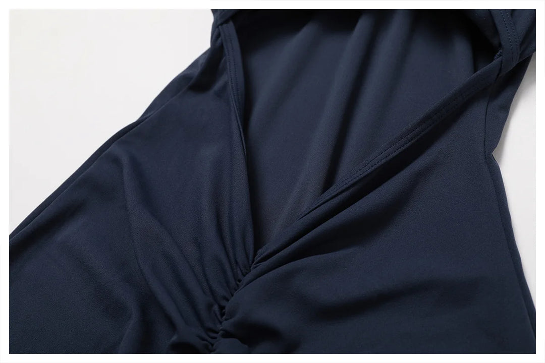 Contoured Back Zip Jumpsuit With Seamless Performance