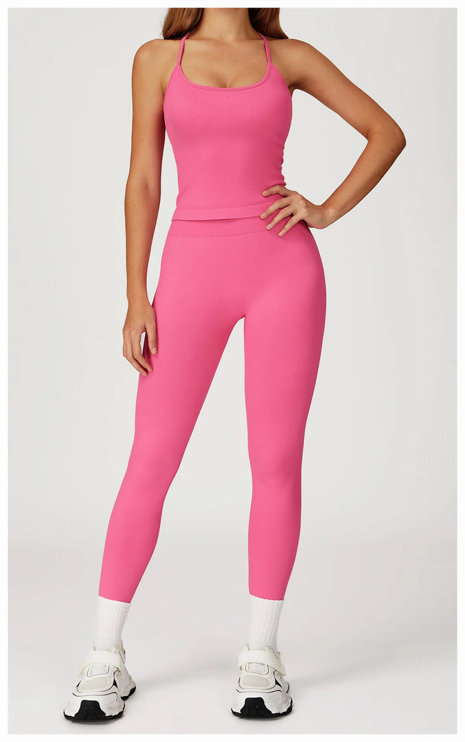 Seamless Contour Two Piece Yoga Set for Performance