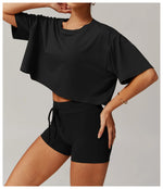 Load image into Gallery viewer, Moisture Wicking Luxe Contour Yoga Top Short Sleeve

