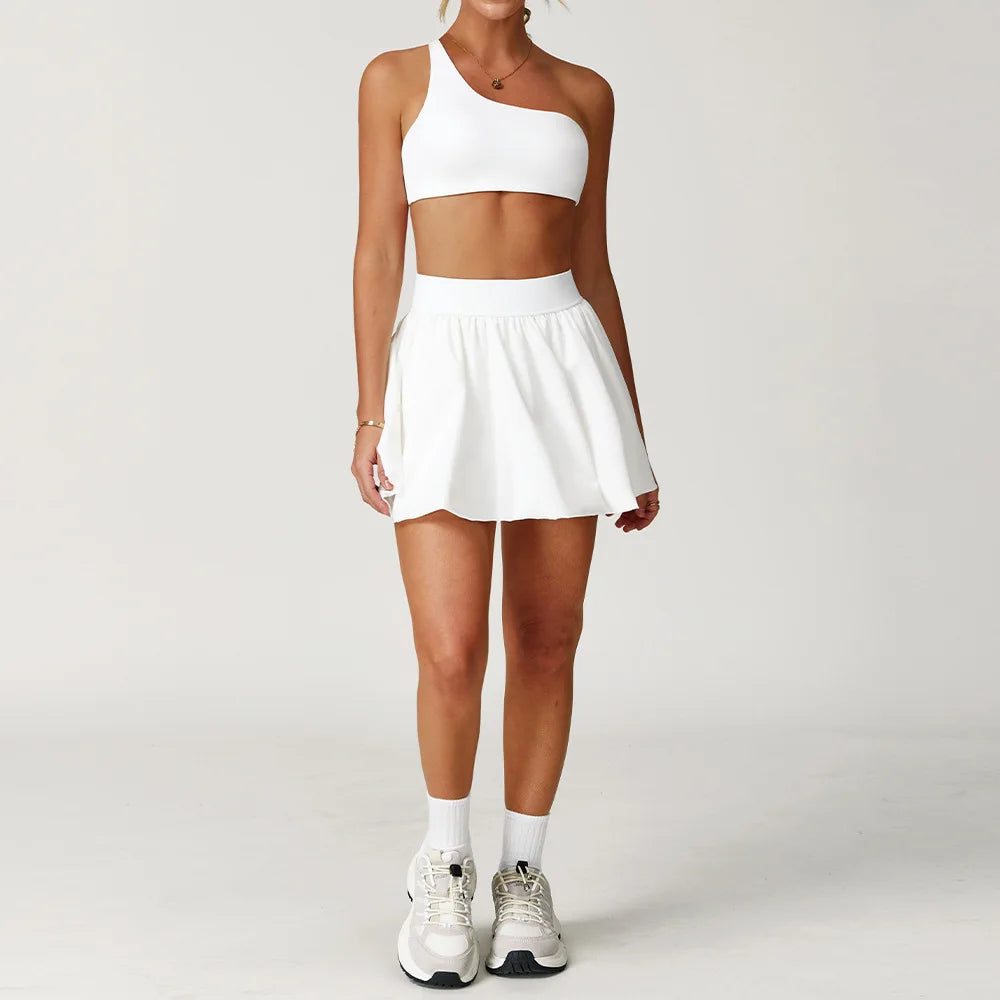 Two Piece Yoga Set Contoured Ribbed Performance Wear