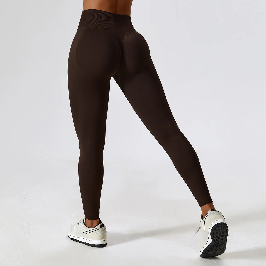 High Waist Contoured Seamless Leggings for Performance