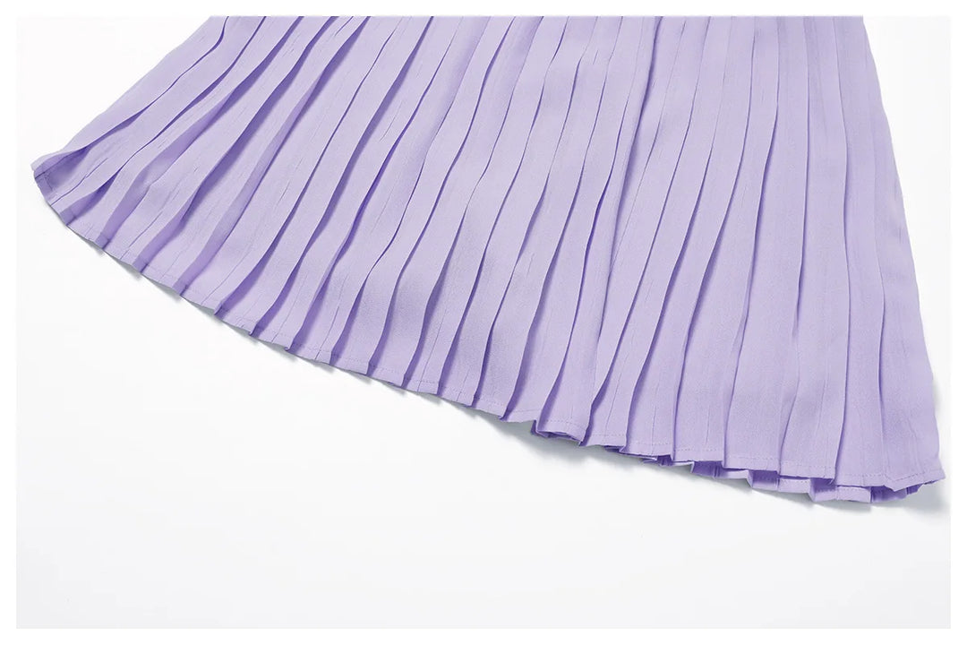 Pocketed High Waist Tennis Skirt Performance Wear Nylon
