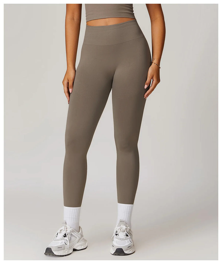 Seamless High Waist Studio Leggings With Breathable Fabric