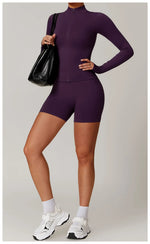 Load image into Gallery viewer, Seamless Long Sleeve Performance Jacket Zip Front Nylon
