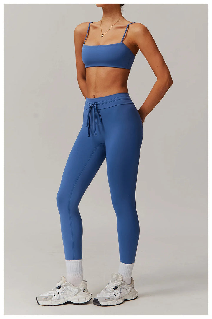 Contour High Waist Drawstring Sculpt Leggings Performance