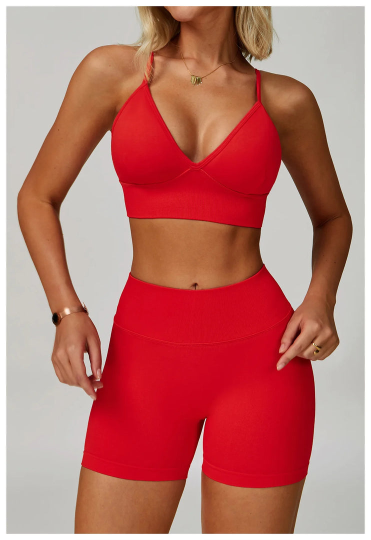 Premium Breathable High Waist Contoured Scrunch Shorts Nylon