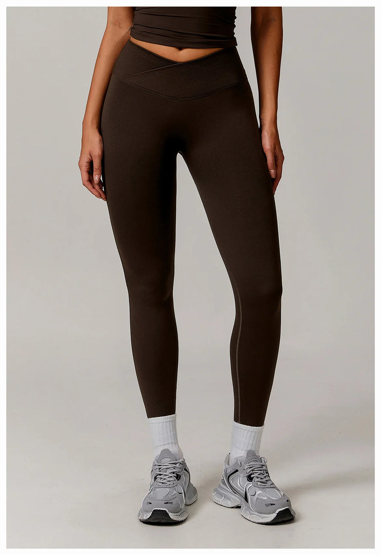 High Waist Contoured Seamless Leggings for Performance
