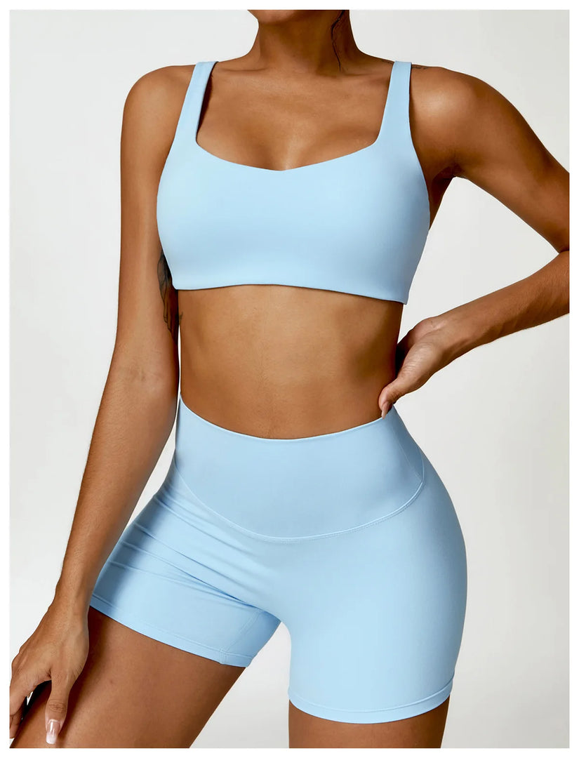 Contoured Padded Sling Seamless Sports Bra Quick Dry