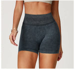 Load image into Gallery viewer, High Waist Sandwashed Performance Yoga Shorts LuxeLine
