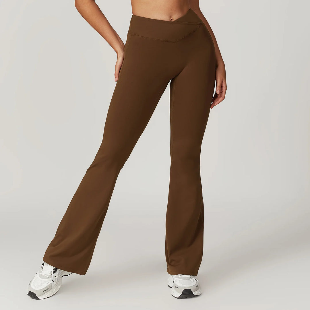 Seamless Flared Bell Bottoms Yoga Leggings High Waist