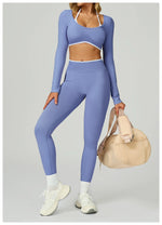 Load image into Gallery viewer, Seamless Ribbed Yoga Top With Breathable Comfort Wear
