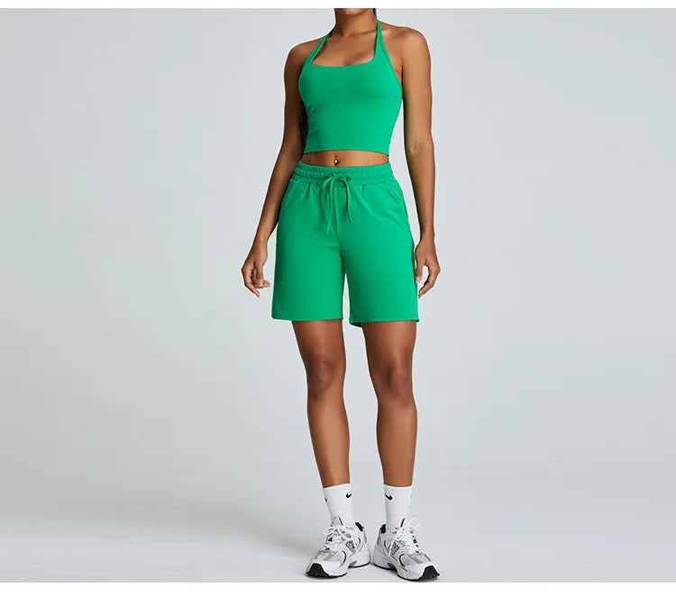 Feather Light Bra Interlocking Open Back Halter Contour