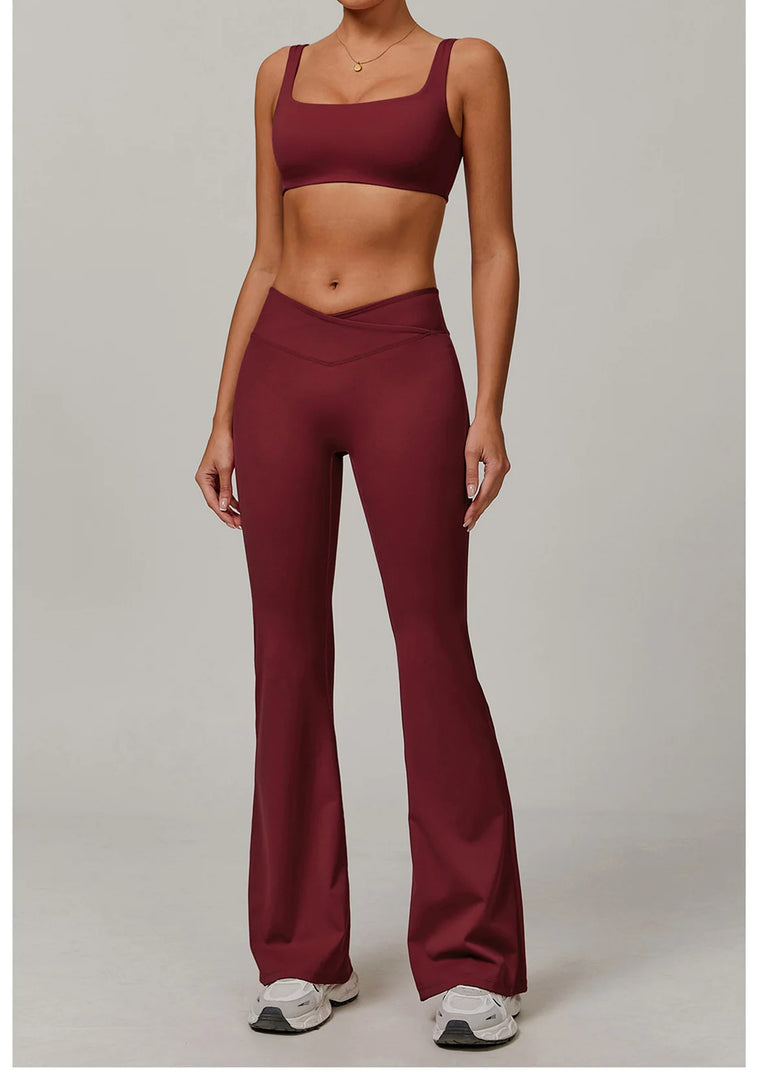 Contoured Performance Yoga Leggings With High Waist