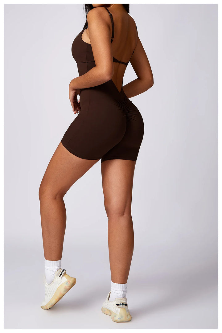 Seamless Contoured Back V Yoga Top for Performance