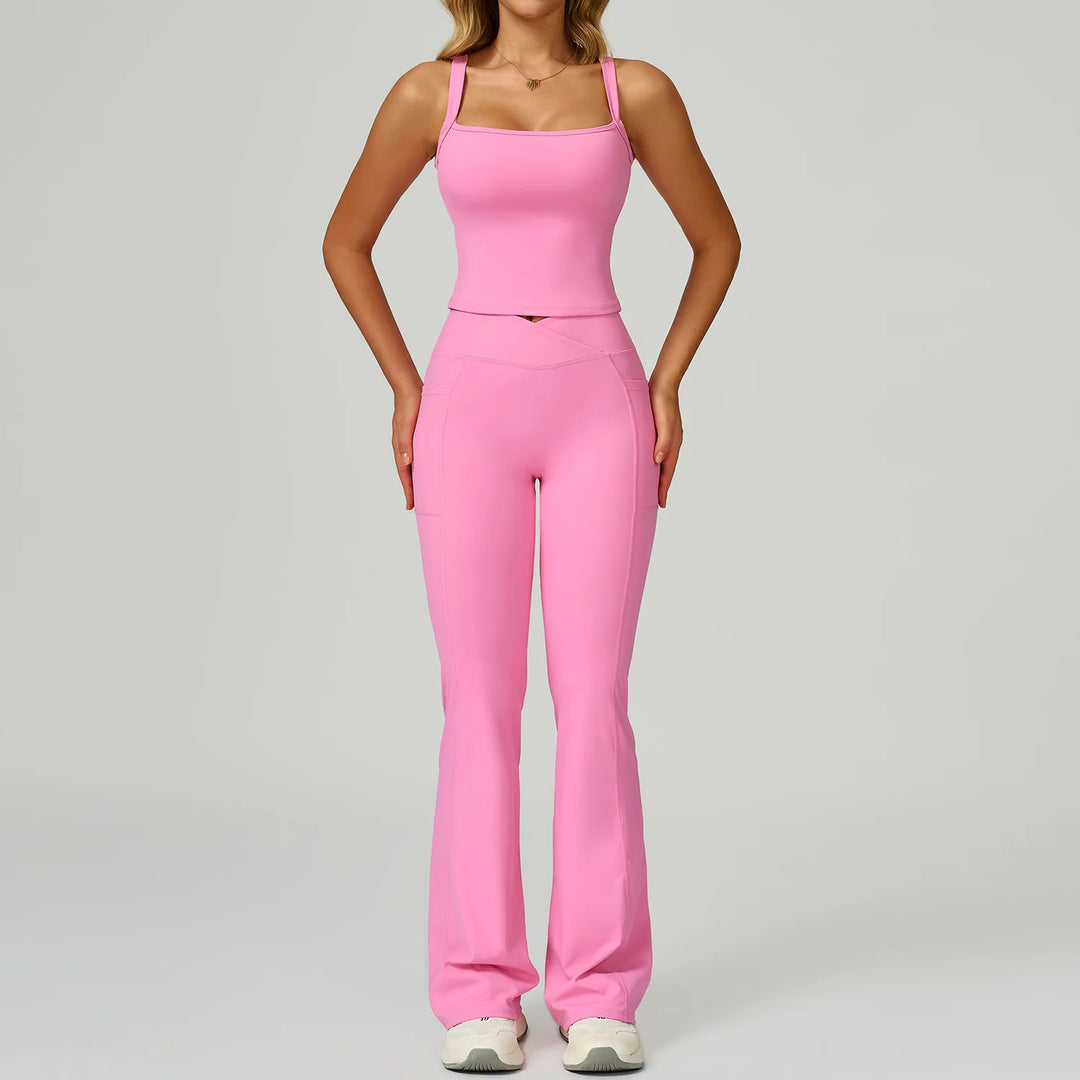 Two Piece Ultra Performance Yoga Luxe Set High Waist Band