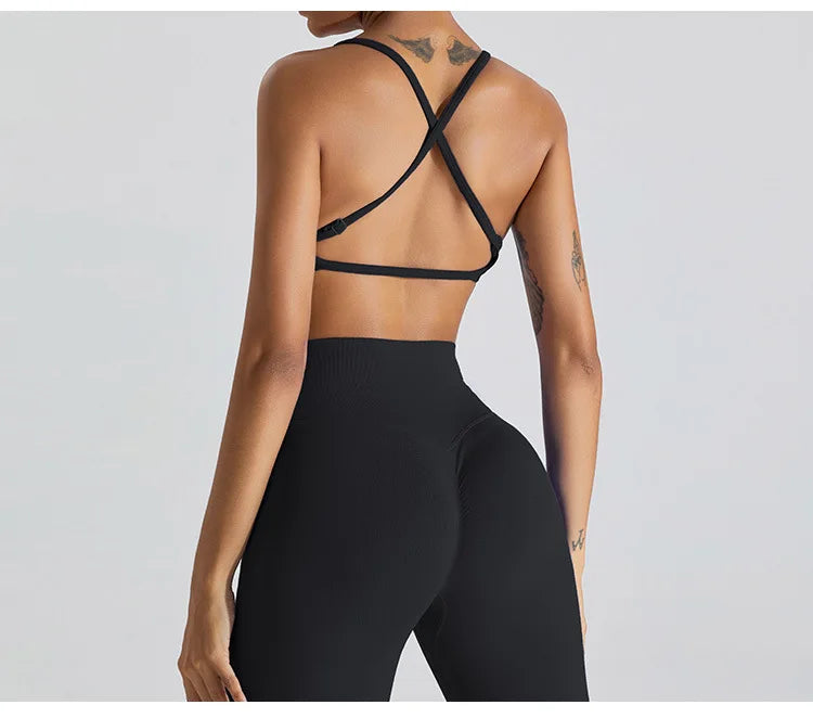 Seamless Two Piece Contour Performance Leggings Set Nylon