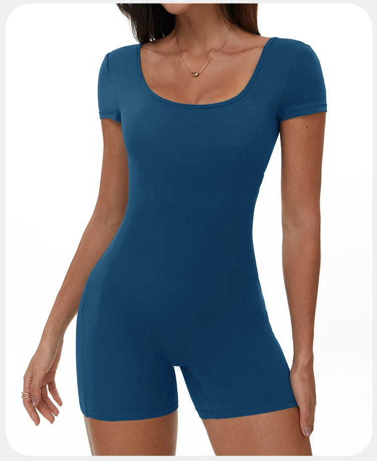 Backless Contour Jumpsuit Breathable Performance Nylon