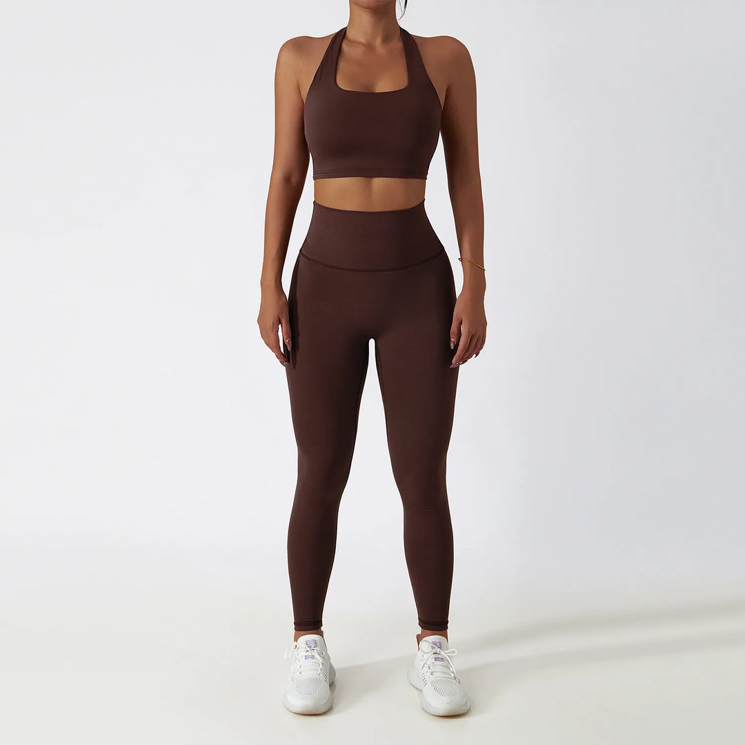 2 Piece Contouring Sculpted Yoga Ensemble Performance