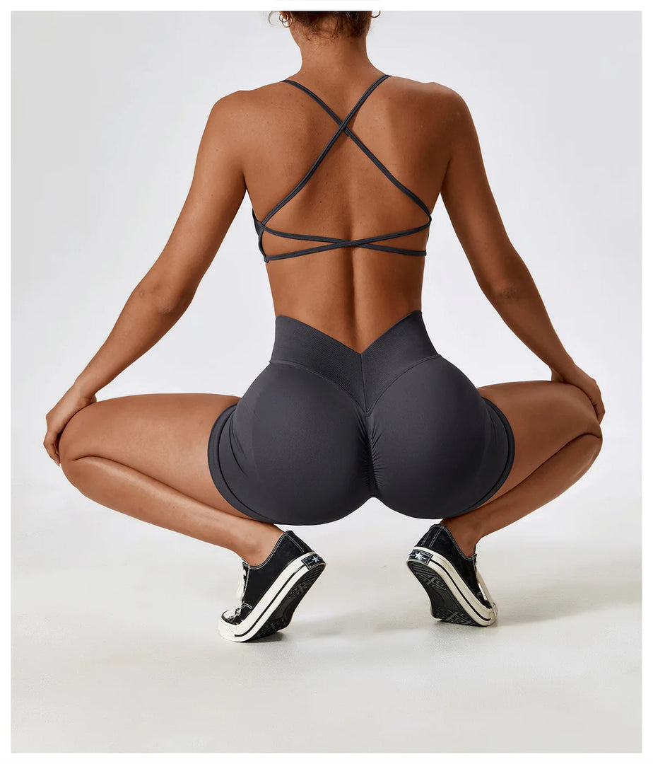 Seamless Performance Yoga Set Contour Nylon Knit Fabric