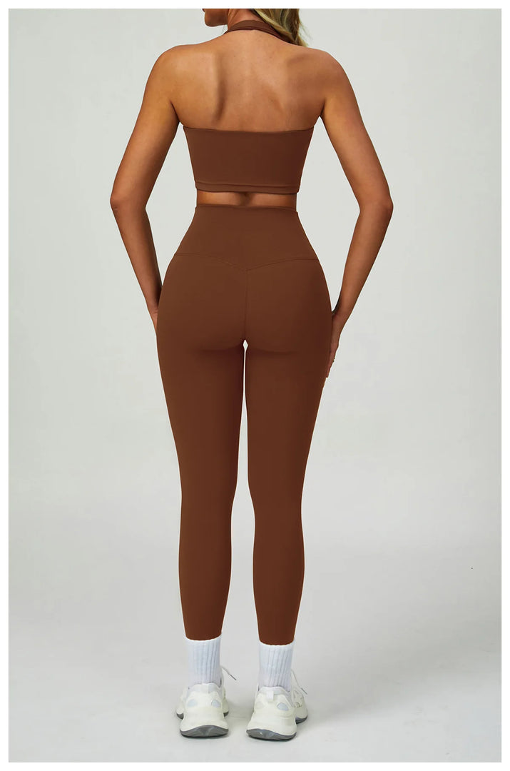 2 Piece Contouring Sculpted Yoga Ensemble Performance