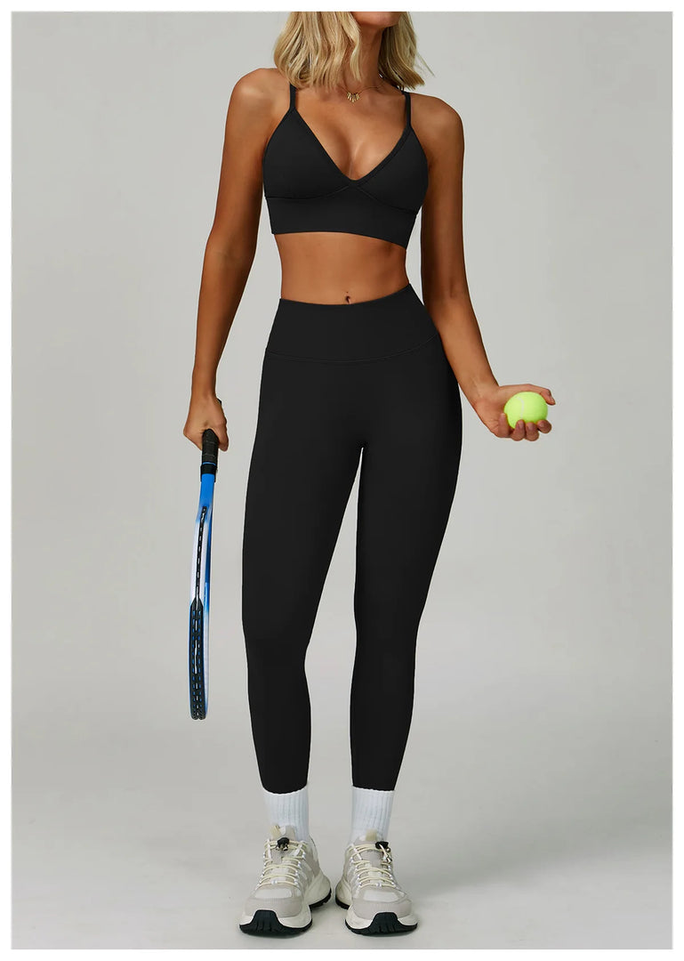 Two Piece Contour Seamless Performance Yoga Ensemble