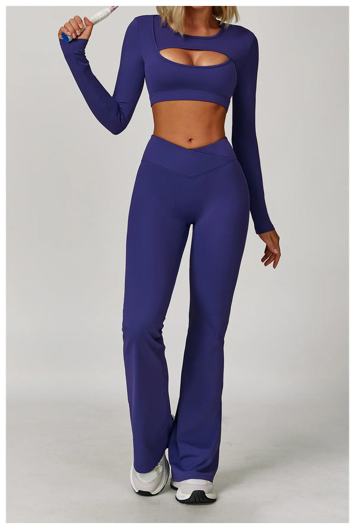 Sculpted Performance Long Sleeve Yoga Top Breathable