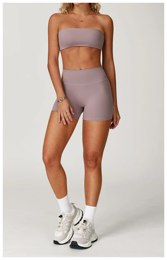 Running High Waist Contoured Scrunching Shorts Nylon