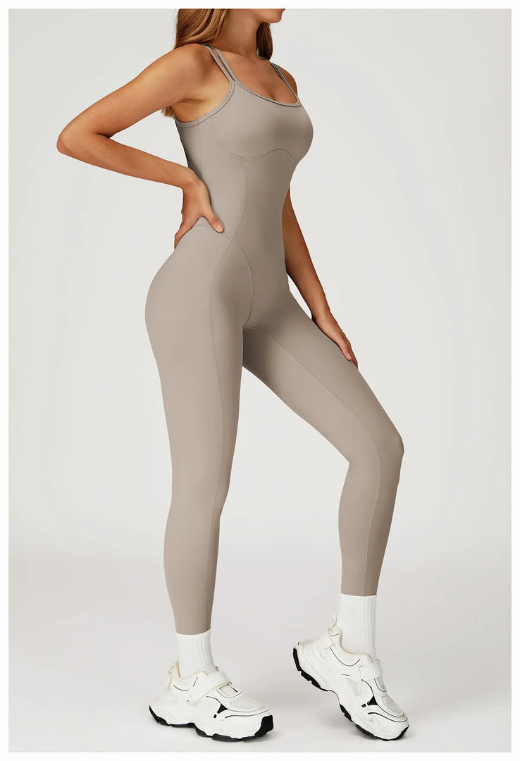Elevated Contour Performance Breathable Jumpsuit Nylon Knit