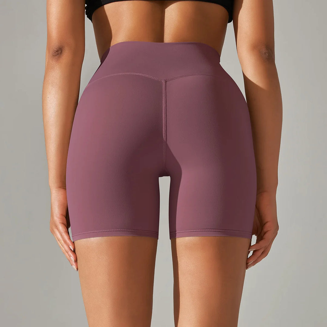 Luxurious High Waist Breathable Yoga Shorts Contour