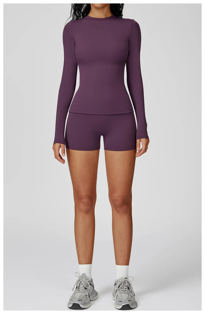 Luxurious Contour 2 Piece Yoga Athleisure Set Nylon