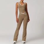Load image into Gallery viewer, Breathable Two Piece Performance Yoga Set Contour Leggings
