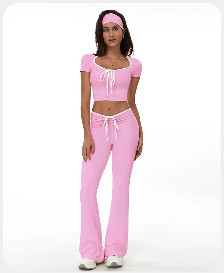 High Waist Contoured Performance Leggings Nylon Knit