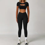 Load image into Gallery viewer, Premium Performance Knit Yoga Set With Contoured Leggings
