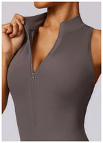 Load image into Gallery viewer, Contour 2 Piece Zipper Front Tracksuit Set Nylon Fabric
